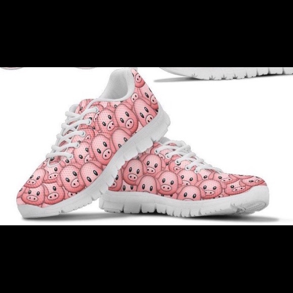 Women’s Piggy Print Tennis Shoes, Sz 9, NWOT - Picture 2 of 3